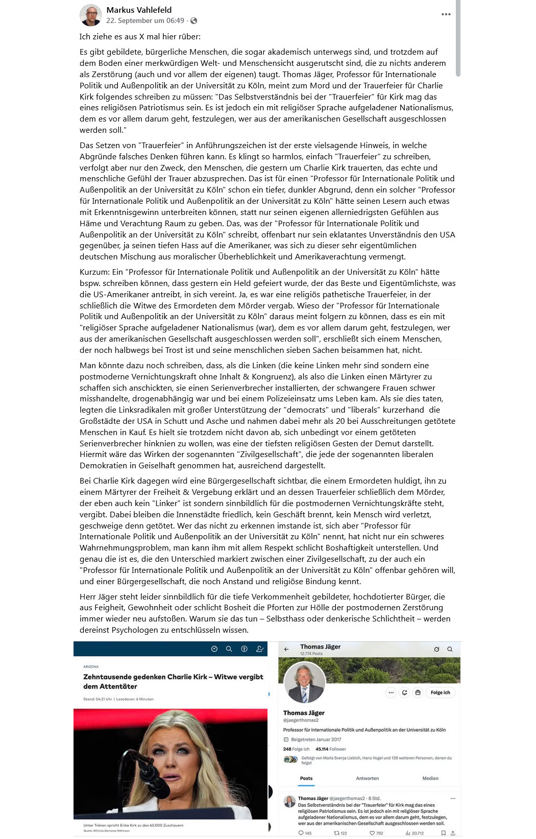 Geiler Text von Markus Vahlefeld !