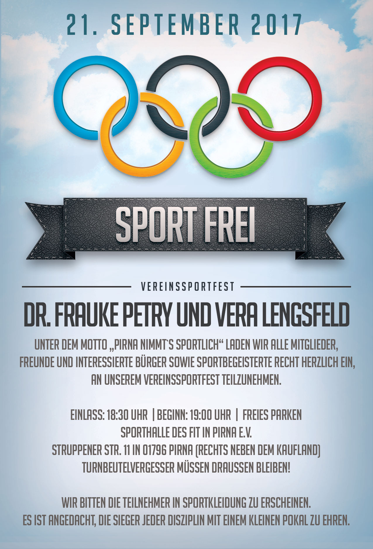 Flyer Vereinssportfest - Fit in Pirna