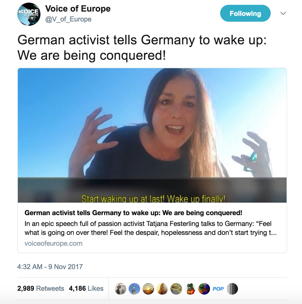 Tatjana Festerling - Screenshot Twitter
