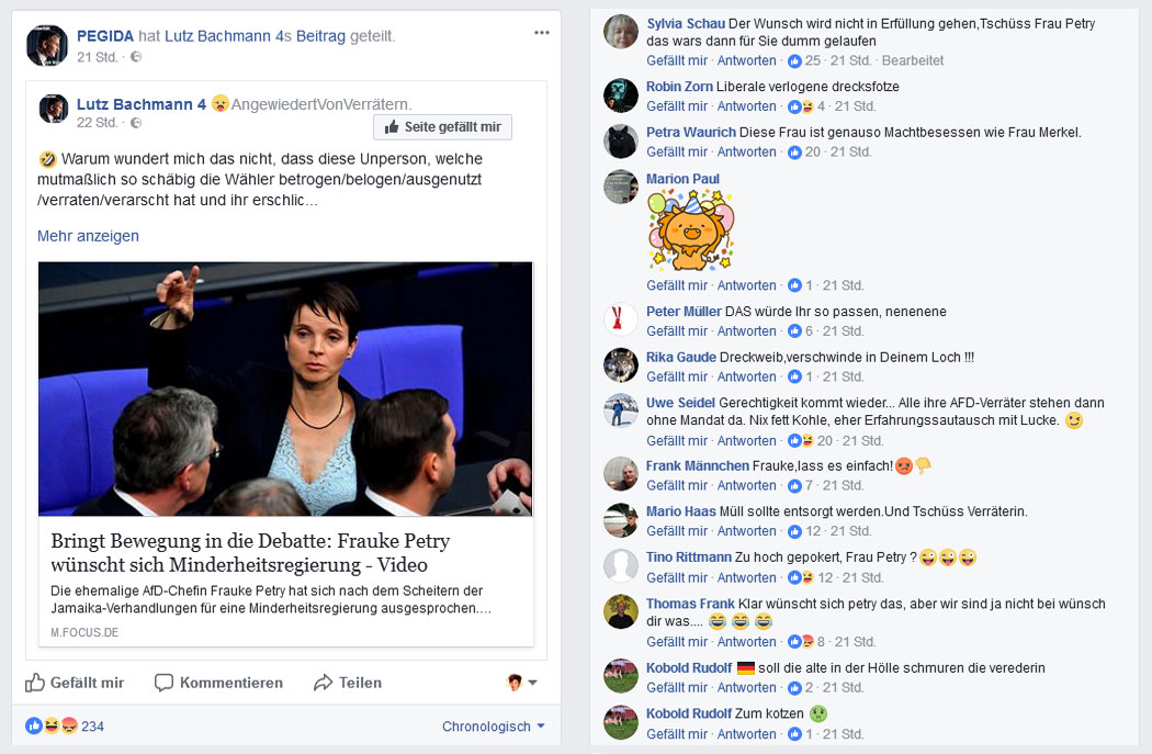 Screeshot - Facebook/Pegida
