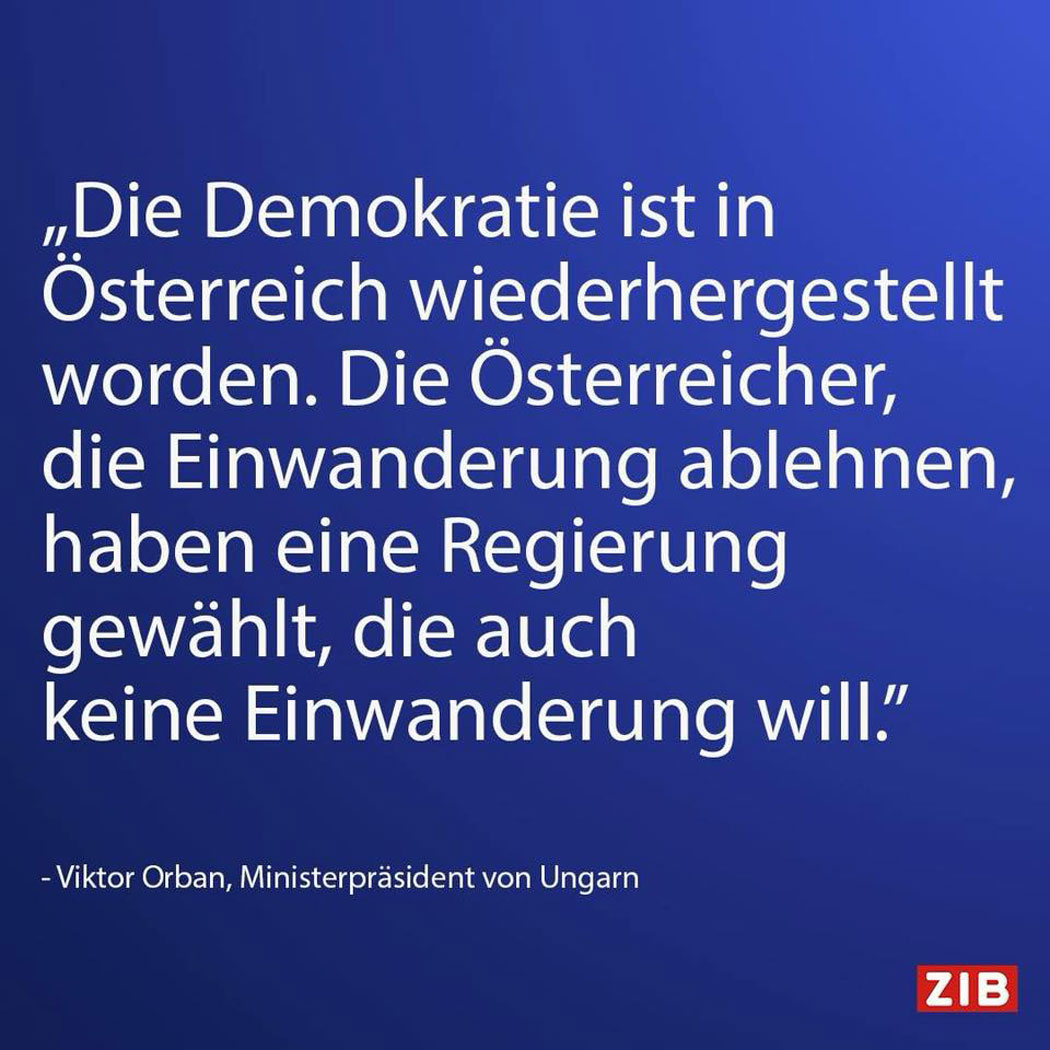 Richtig, Viktor Orban! Bravo.
