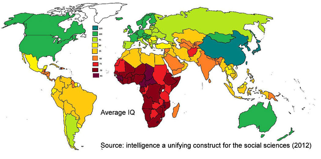 Intelligenzverteilung weltweit