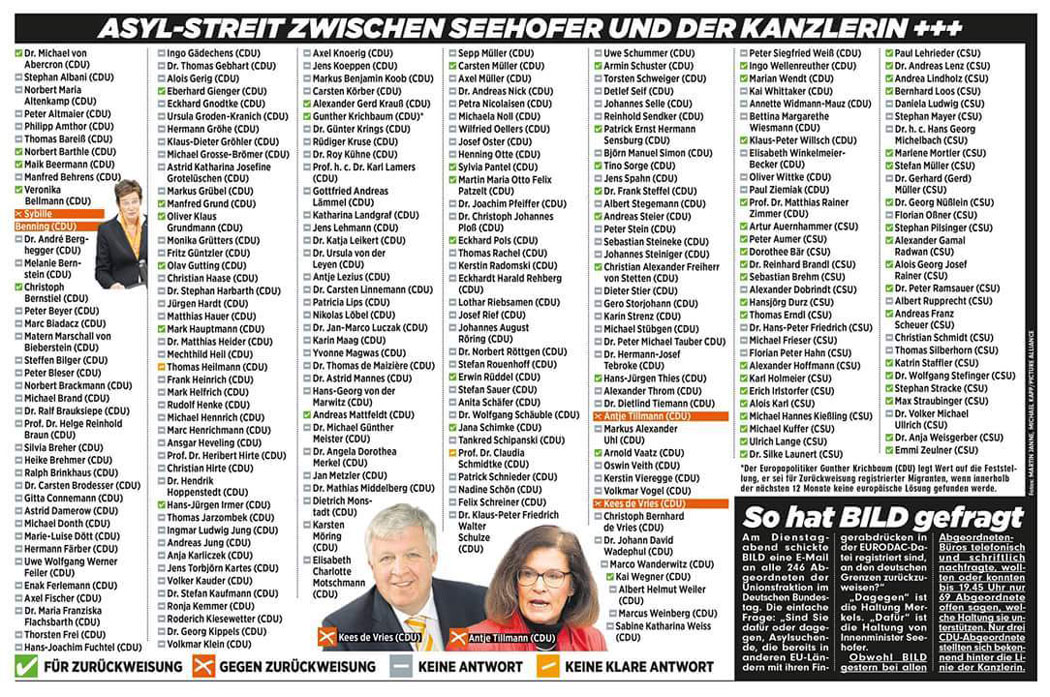 Asyl Streit mit Seehofer - Merkel ganz allein