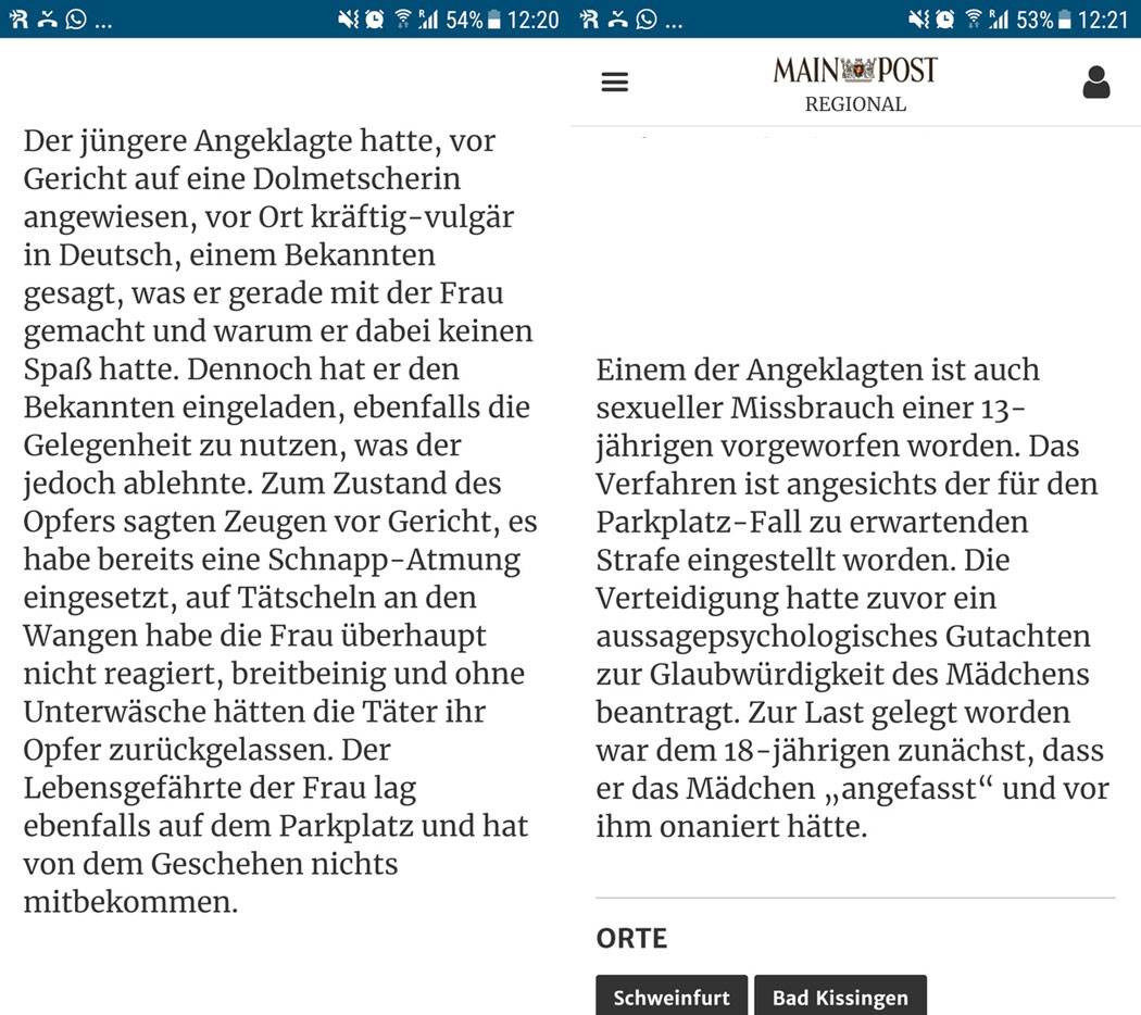 Mainpost nimmt Artikel über afghanischen Ficki-Ficki-Betriebswirt vom Netz