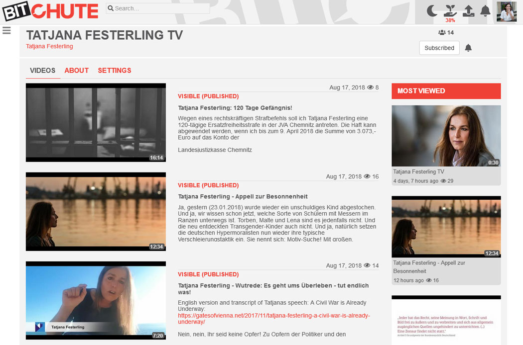 YouTube Clone ist Online auf BitChute