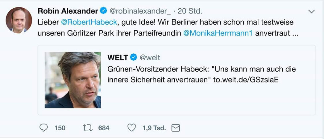 Uns kann man auch die innere Sicherheit anvertrauen