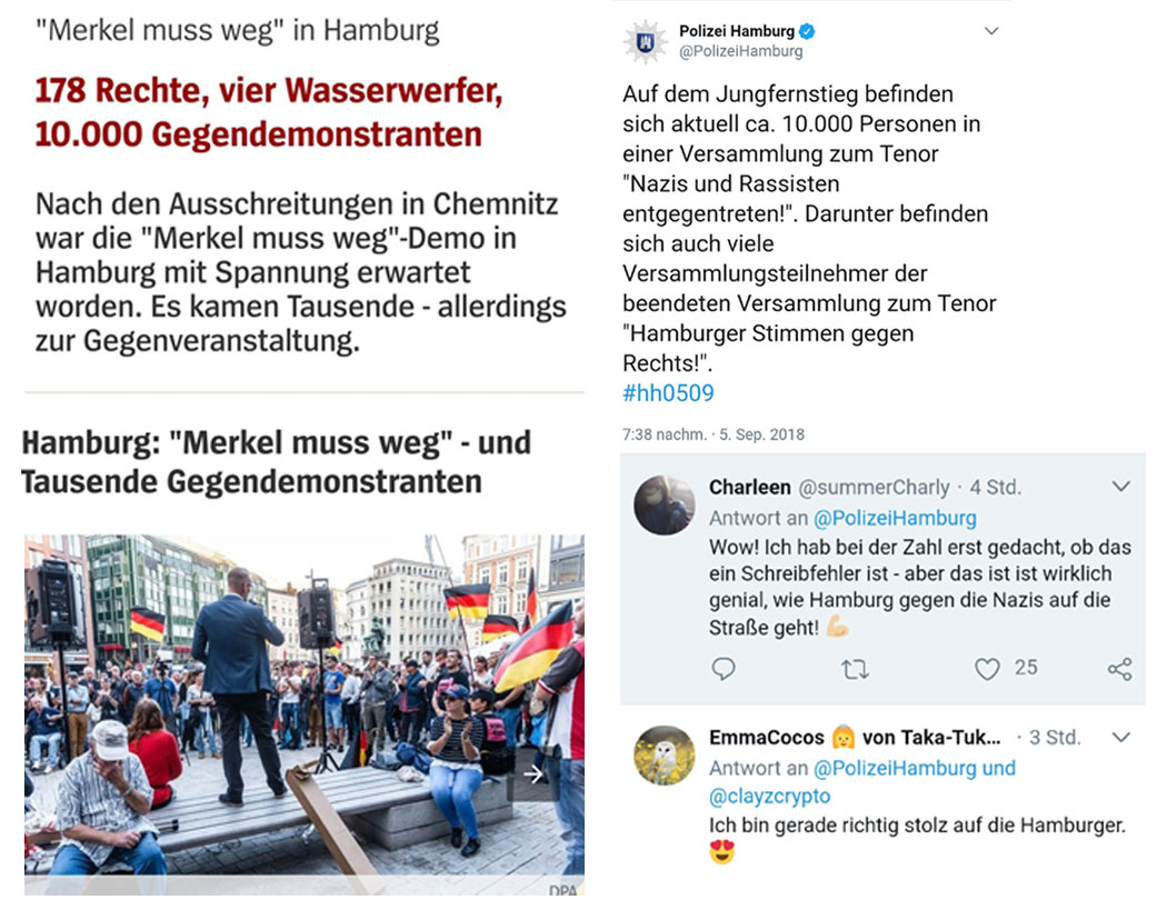 Tausende protestieren gegen rechte Kundgebung