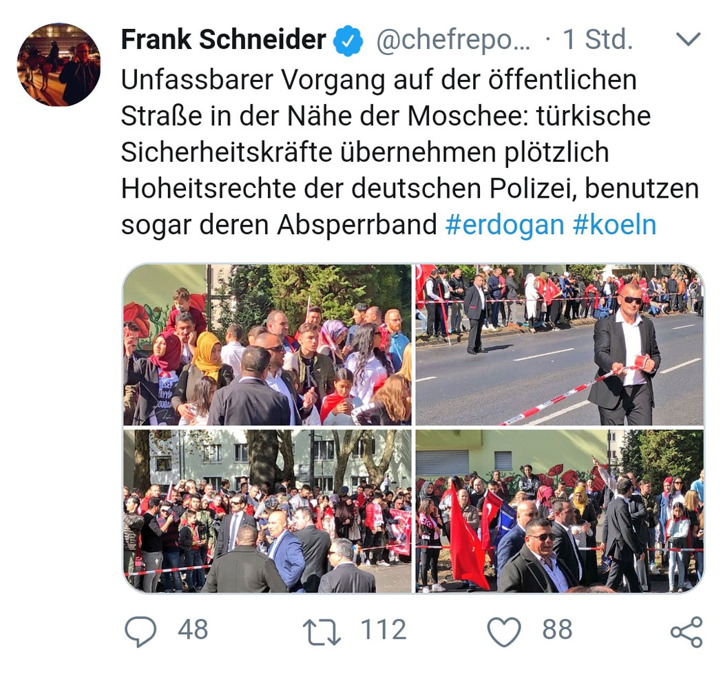 Türkische Sicherheitskräfte übernehmen Hoheitsrechte der deutschen Polizei