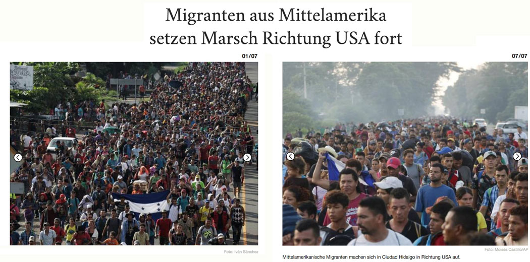 Lateinamerikanischer Migrantentreck