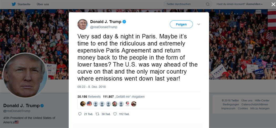 Trump taunts Macron after thousands of protesters violently clash with police in Paris
