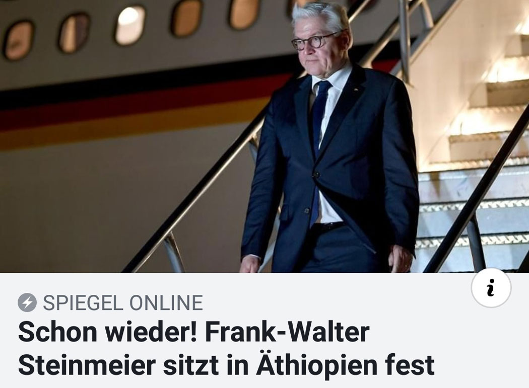 Steinmeier hängt in Äthiopien fest