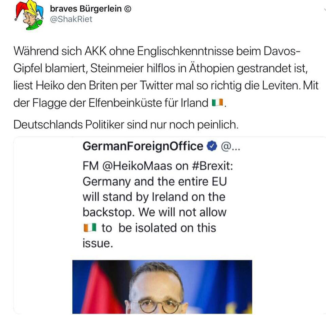 Außenministerium liefert Brüller des Tages