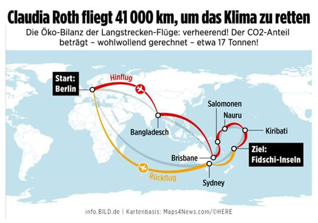 Claudia Roth verschwieg Mega-Reise