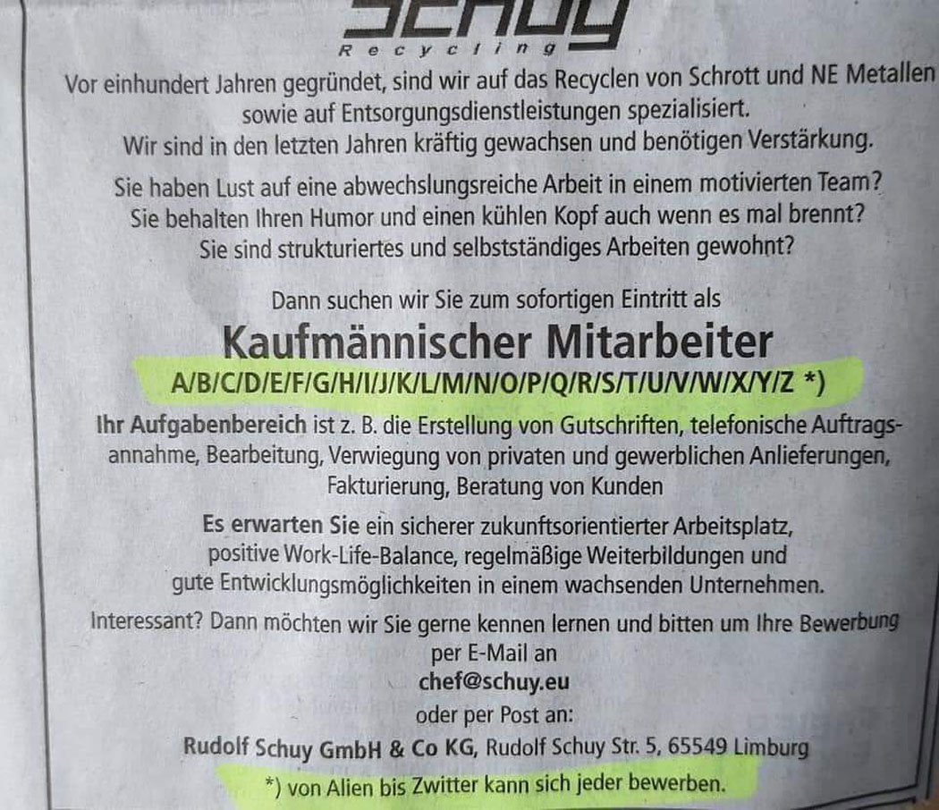 #Jobangebot