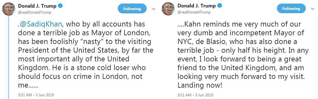 Trump - Londons Bürgermeister ist Totalversager