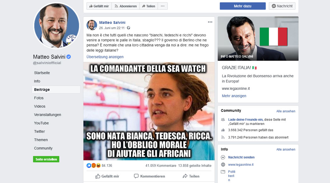 Salvini vs Sea-Watch