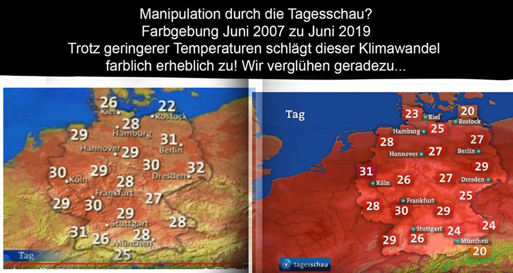 Manipulation durch Farbgebung bei der Tagesschau