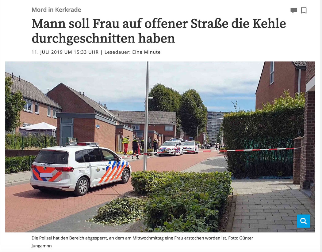 Mann soll Frau auf offener Straße die Kehle durchgeschnitten haben