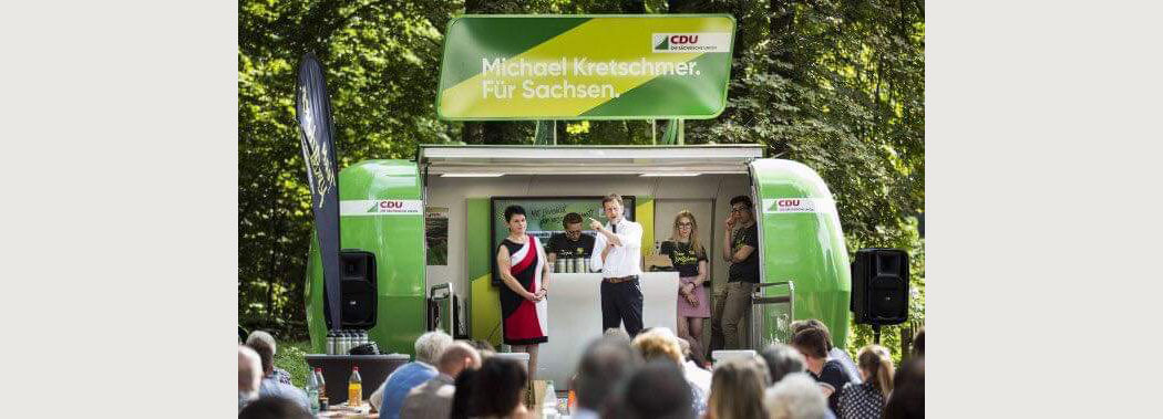 Sachsenwahlkampf. Die CDU ist der rechte Flügel der Grünen.