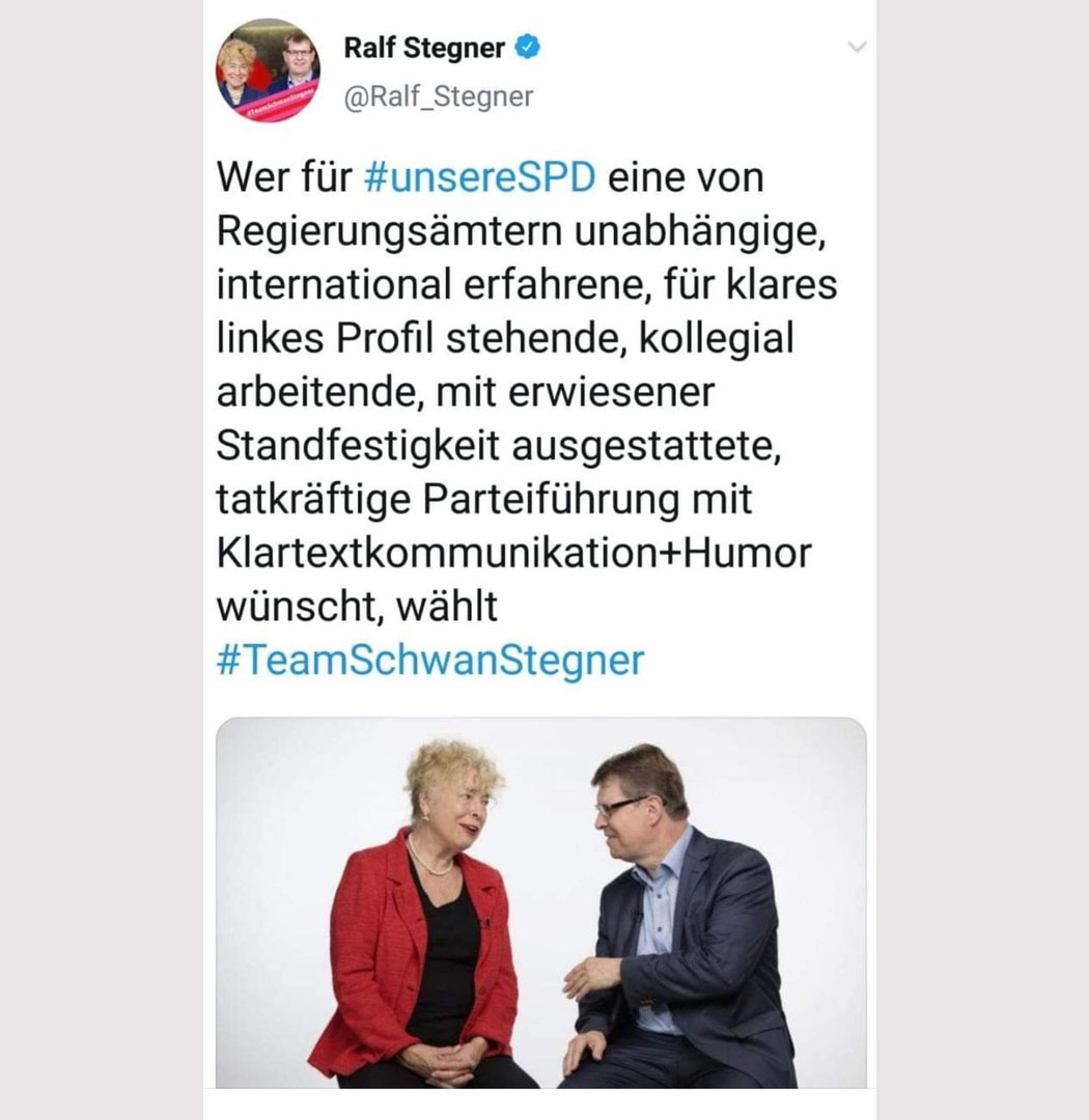 #TeamSchwanStegner