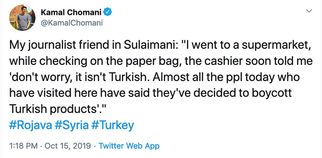 Im Iraq werden Produkte aus der Türkei konsequent boykottiert