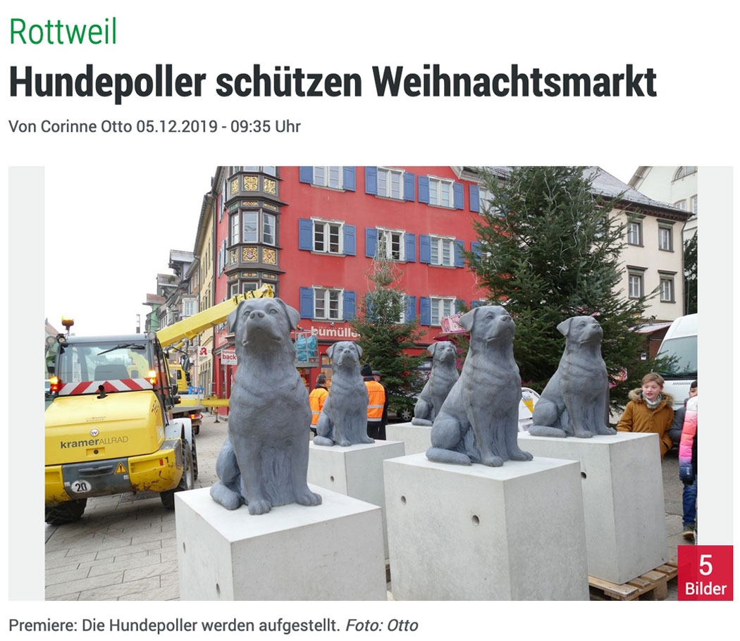 Rottweil: Hundepoller schützen Weihnachtsmarkt