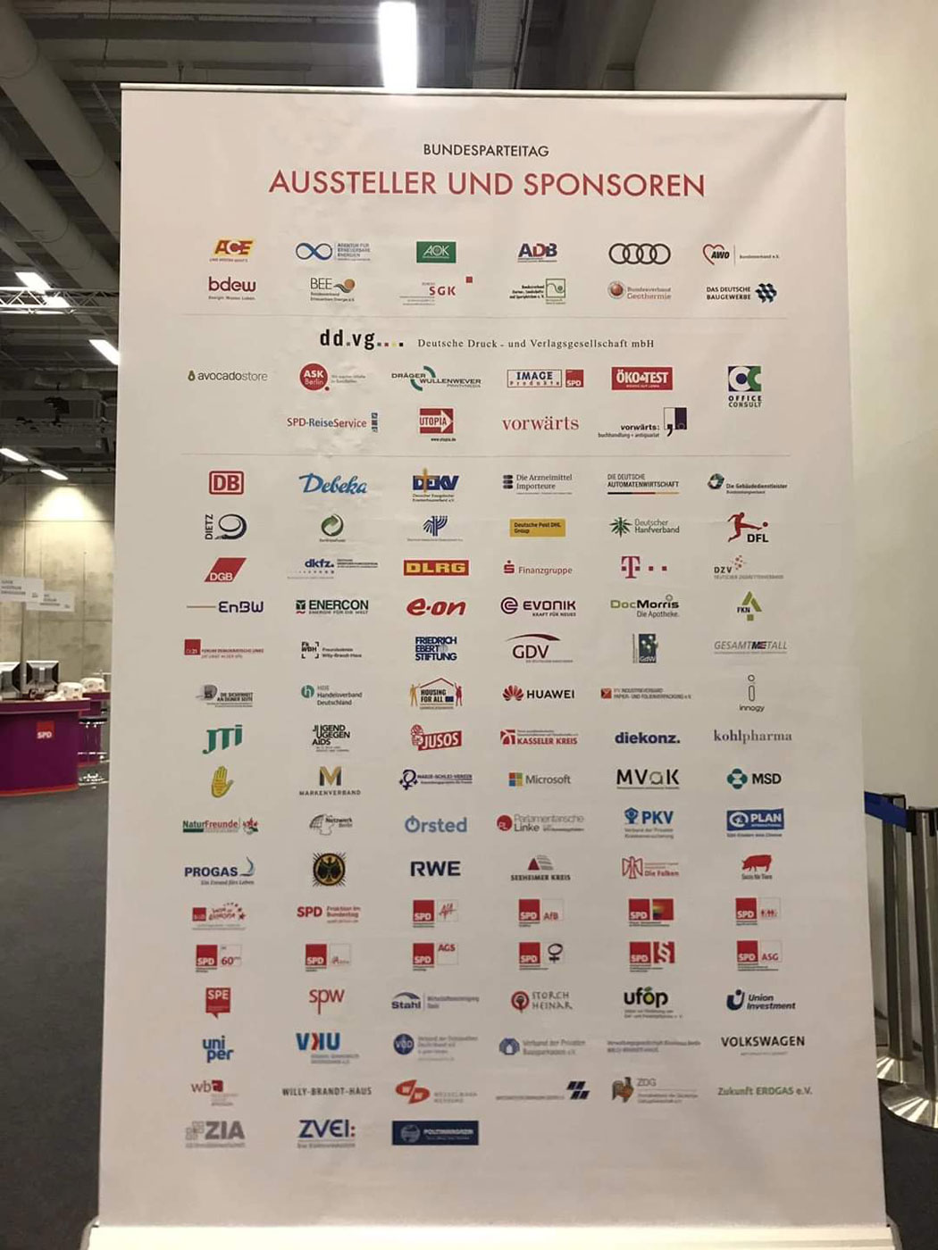 Sponsorenliste SPD Parteitag