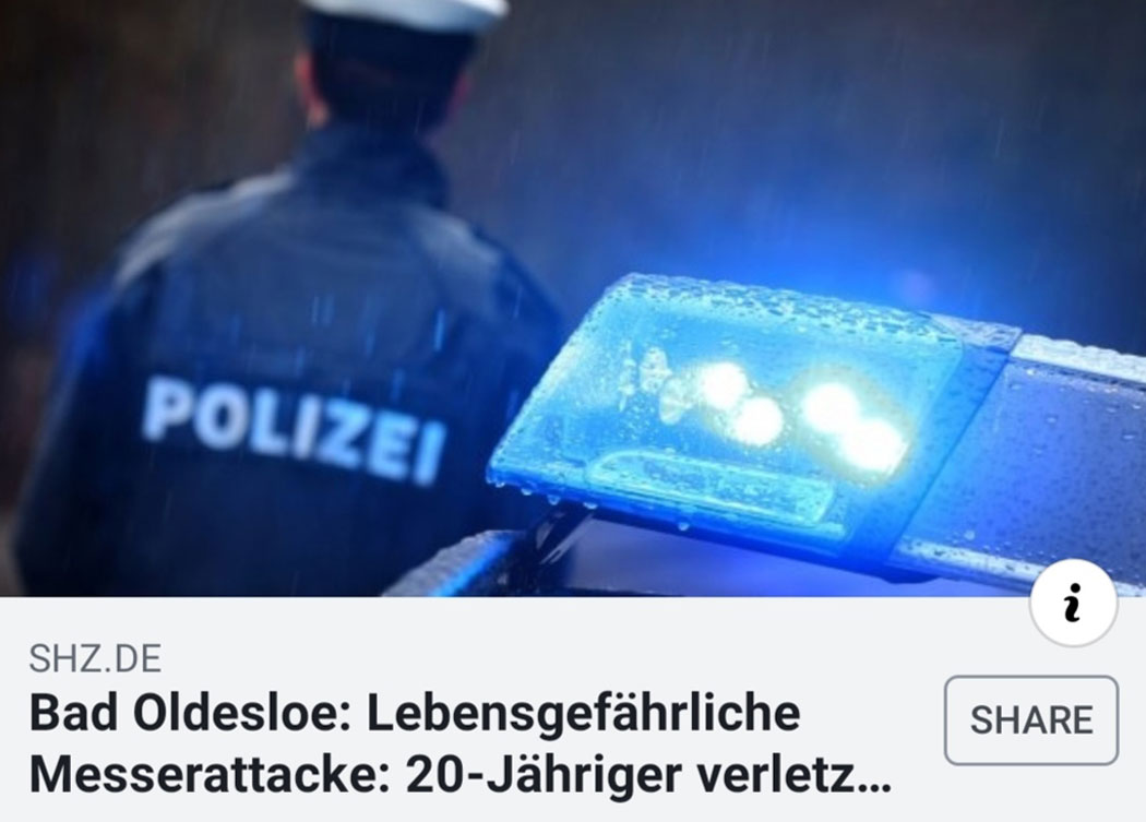 Lebensgefährliche Messerattacke: 20-Jähriger verletzt zwei Menschen