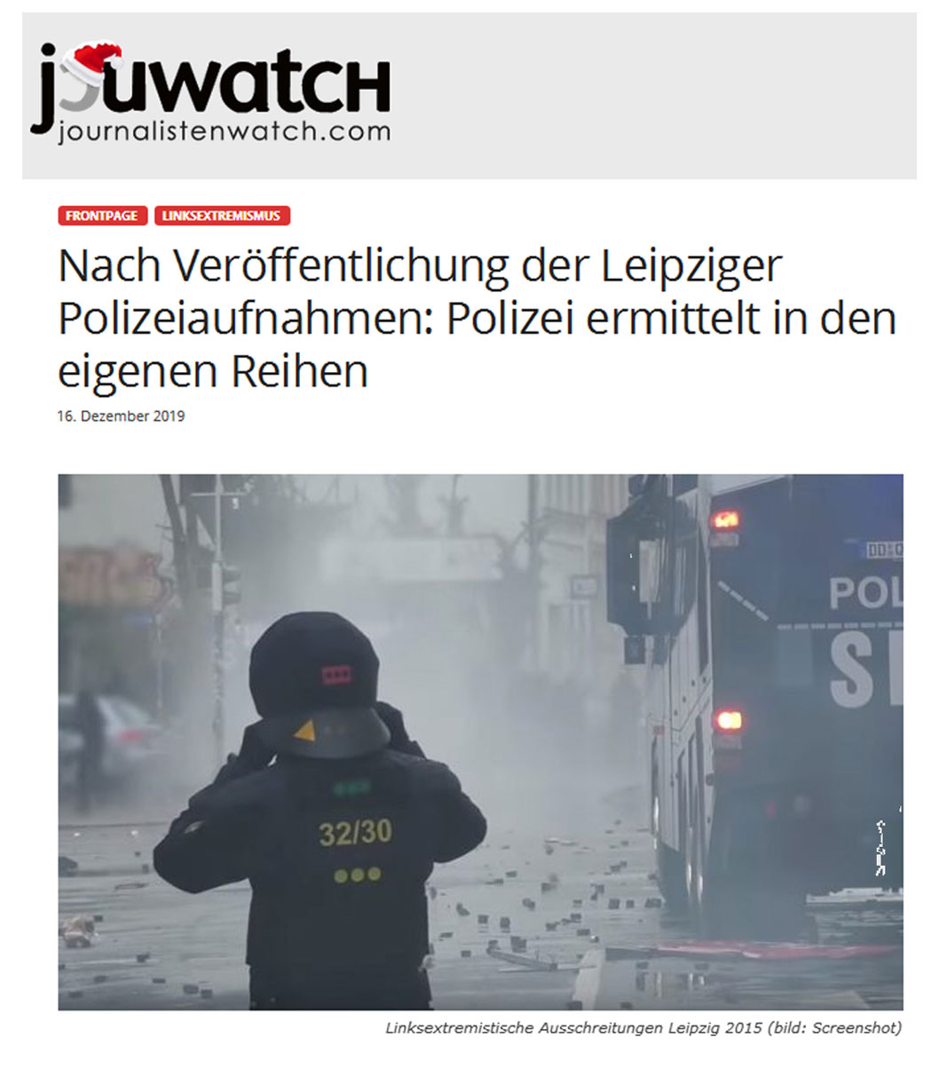 Nach Veröffentlichung der Leipziger Polizeiaufnahmen: Polizei ermittelt in den eigenen Reihen