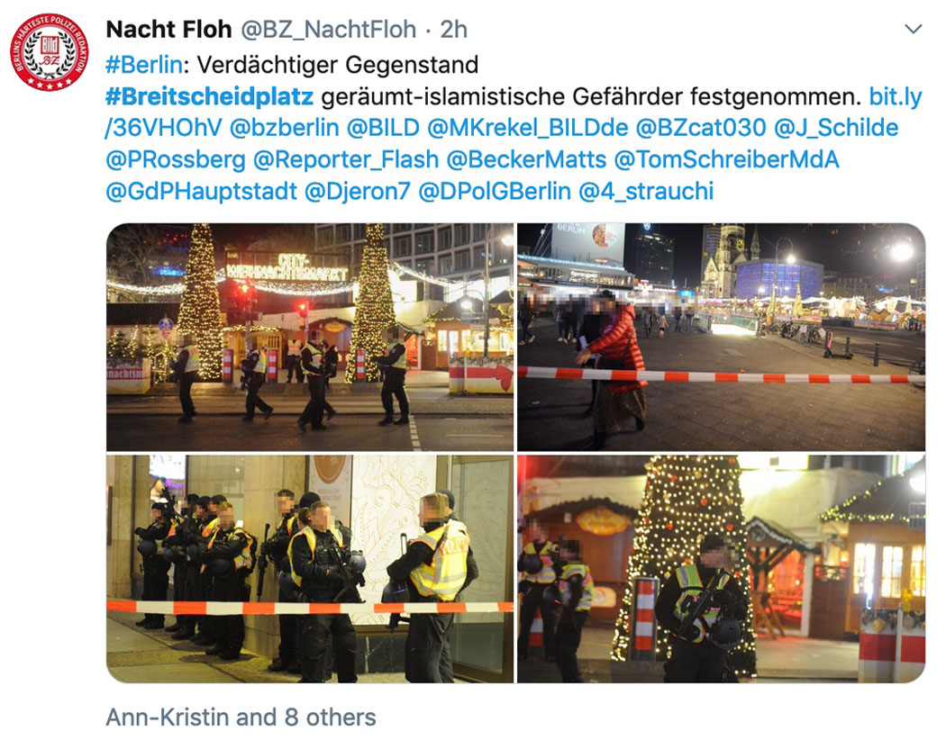 Berlin: Breitscheidplatz geräumt