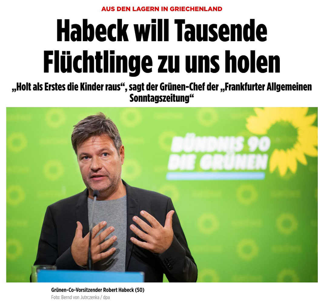 Habeck will Tausende Flüchtlinge zu uns holen