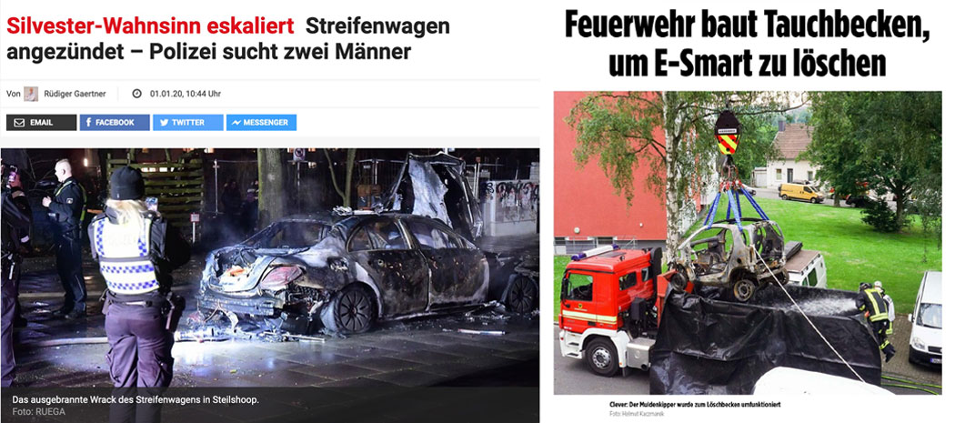 Silvester-Wahnsinn eskaliert - Feuerwehr baut Tauchbecken