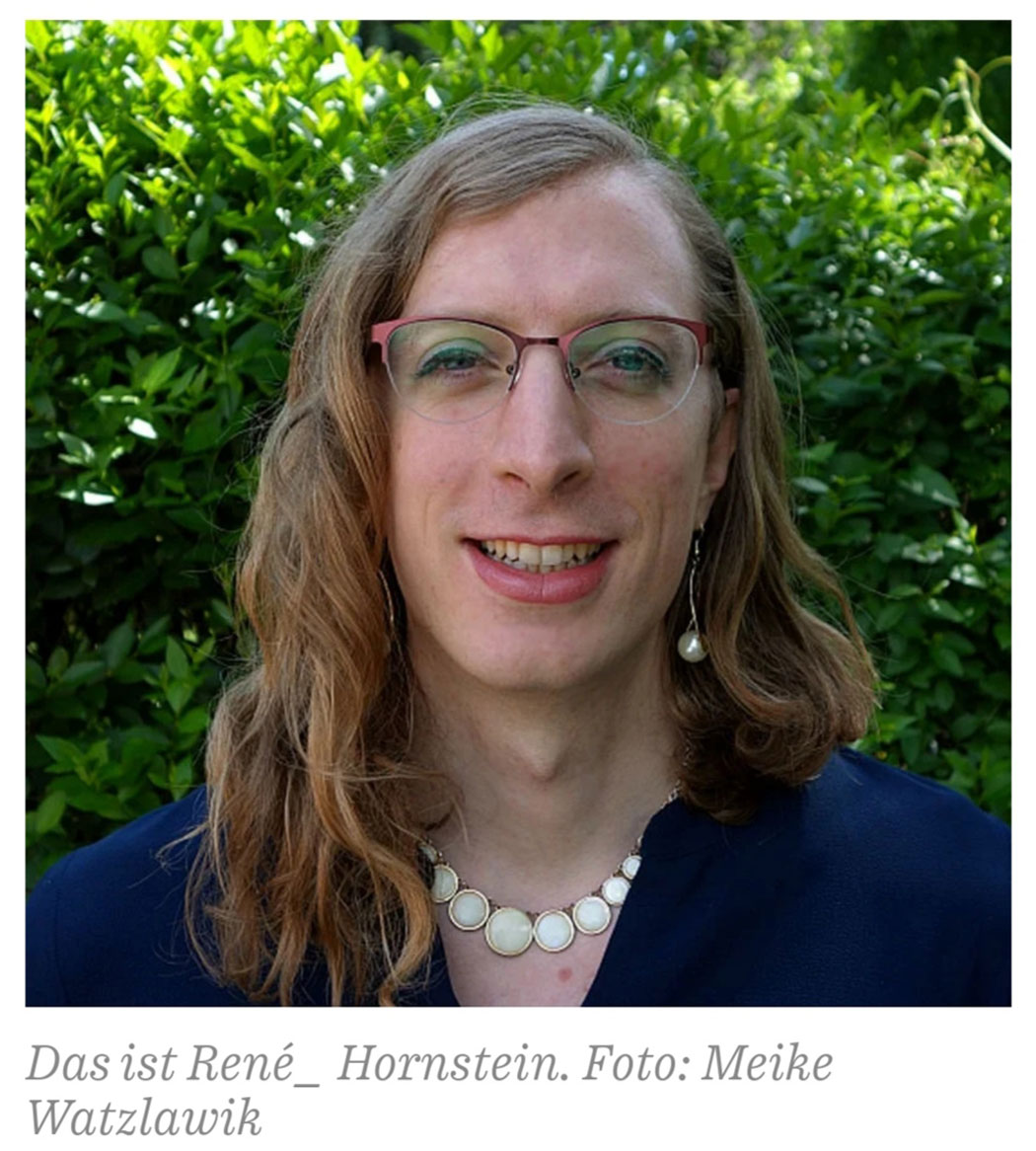 René_ identifiziert sich als nicht-binär und möchte nicht als „er“ oder „sie“ bezeichnet werden