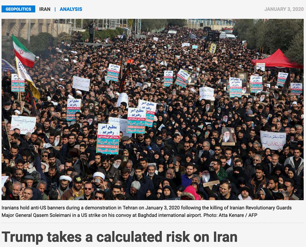 Trump takes a calculated risk on Iran