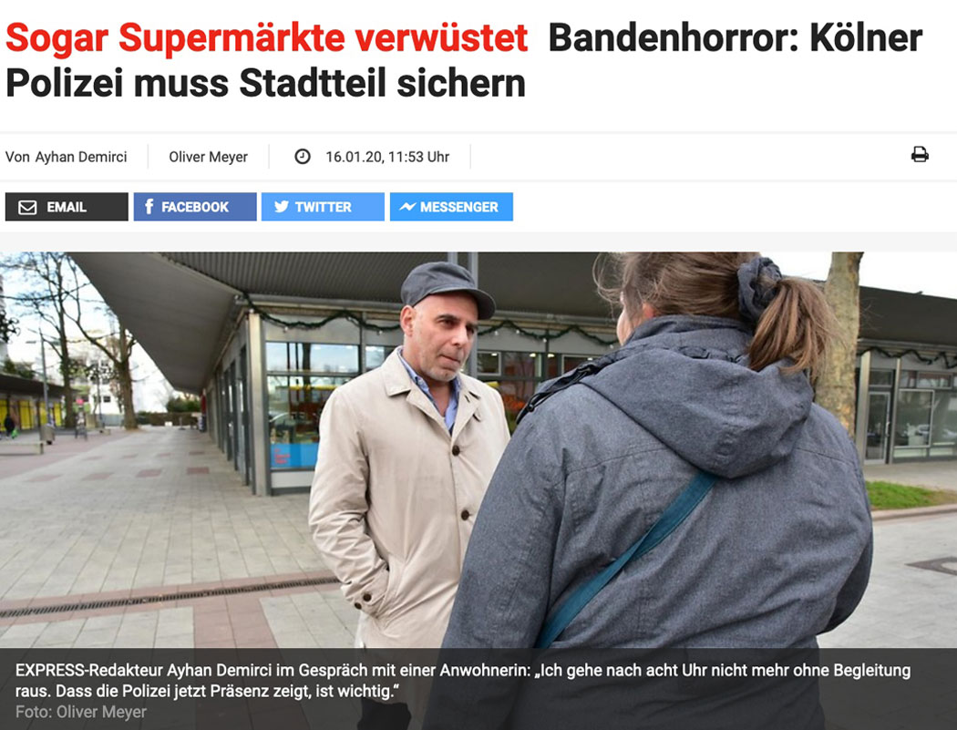 Sogar Supermärkte verwüstet Bandenhorror: Kölner Polizei muss Stadtteil sichern