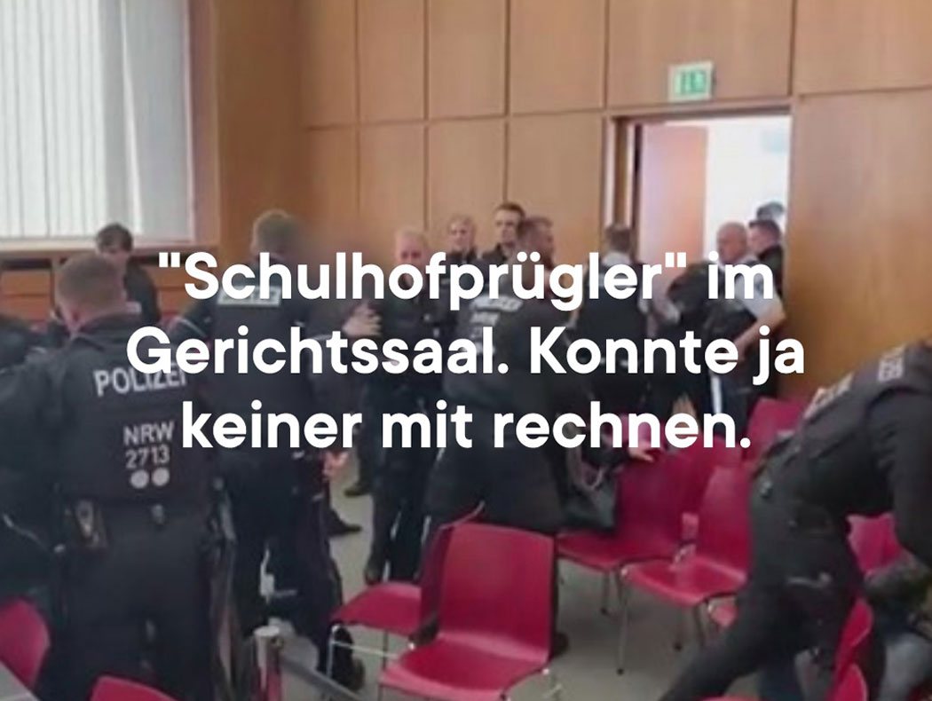 Exklusives Video: Polizei überwältigt Clan-Mitglieder bei Schlägerei im Gerichtssaal