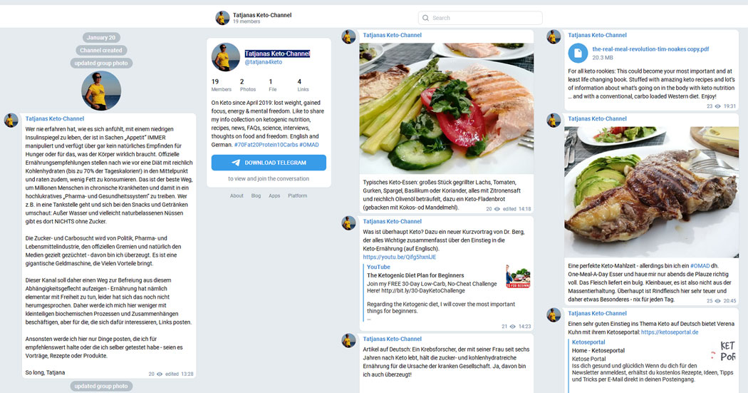 Keto-Channel gestartet