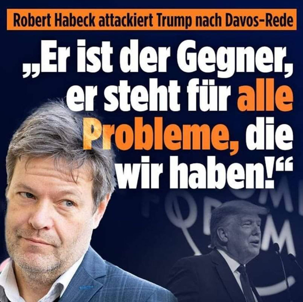 Habeck attackiert Trump nach Davos Rede