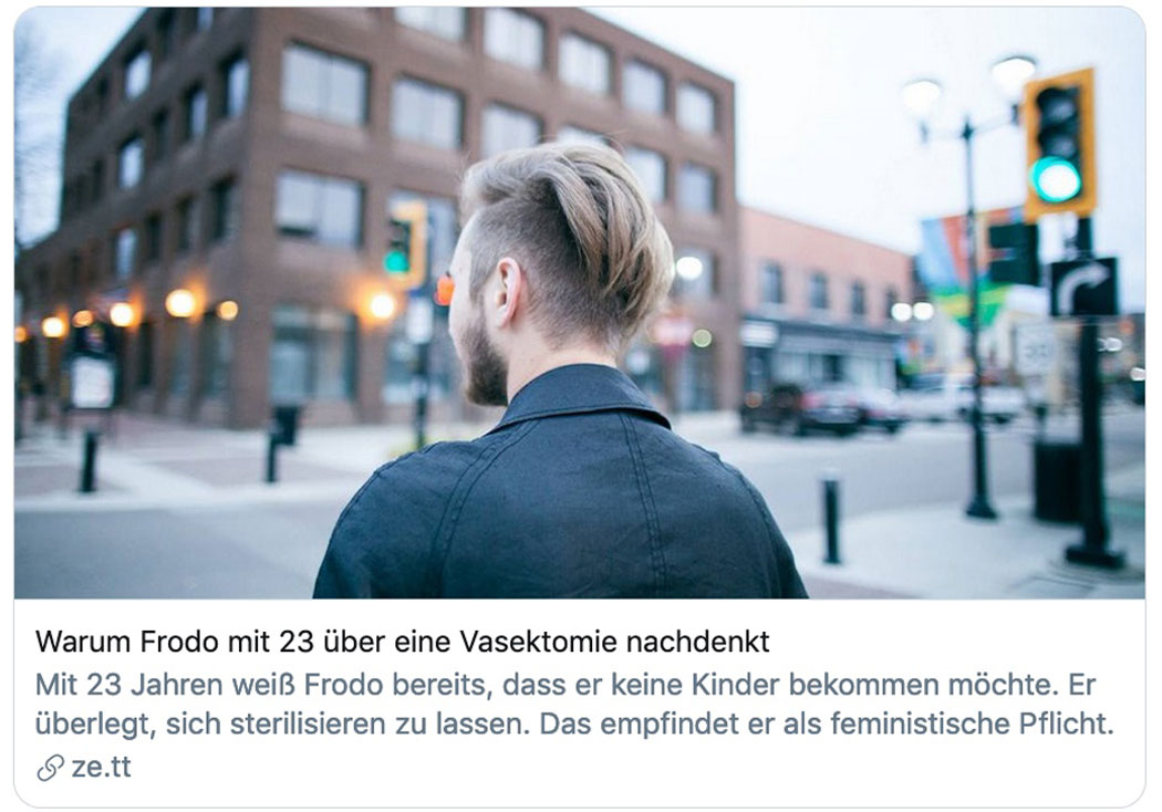 Warum Frodo mit 23 über eine Vasektomie nachdenkt