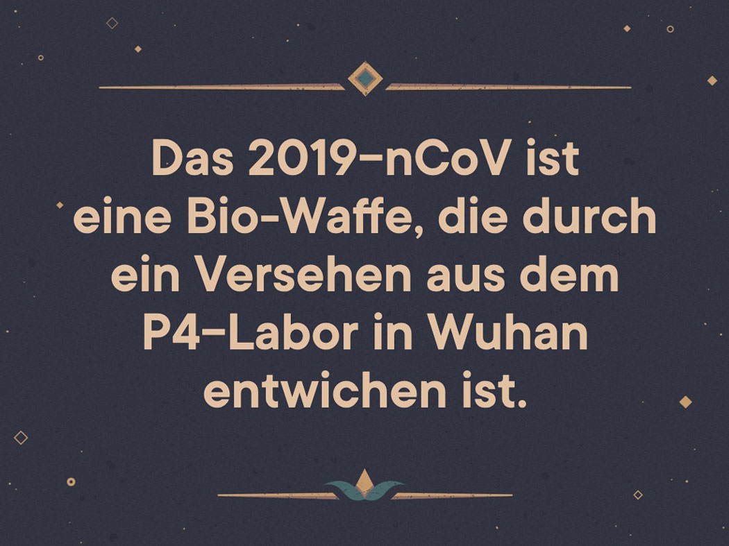 Das 2019-nCoV ist eine Biowaffe!
