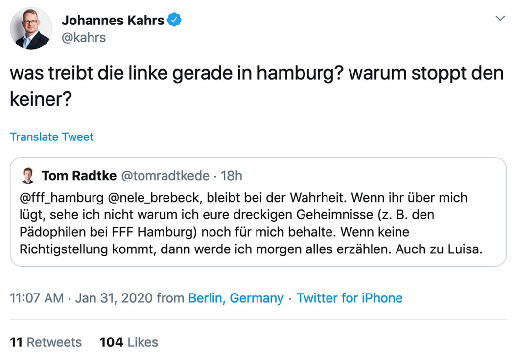 Popcorn! In Hamburg geht's ja ab!