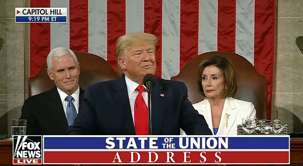 President Trump concludes his third State of the Union address to a joint session of Congress