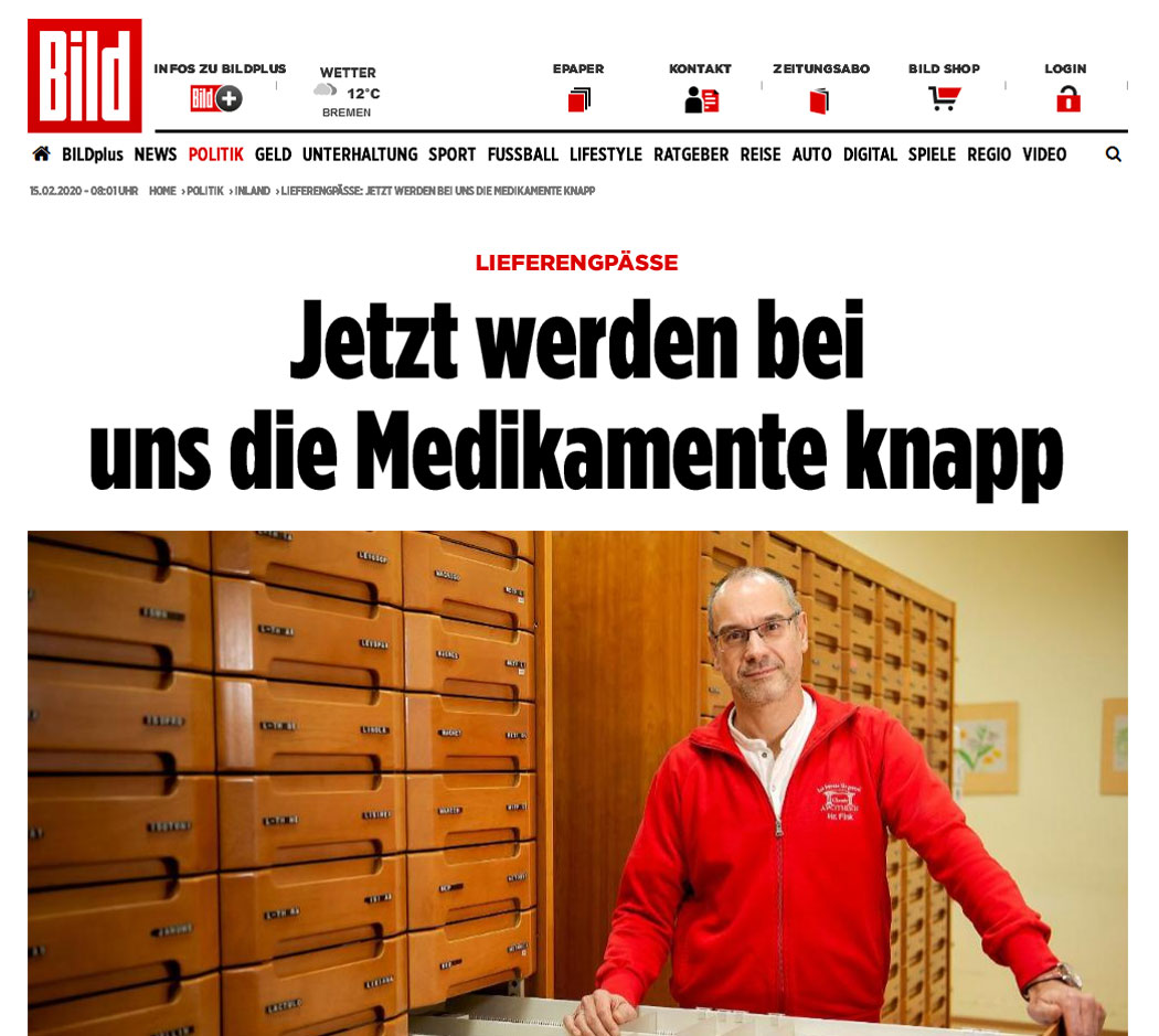 Lieferengpässe - Jetzt werden bei uns die Medikamente knapp