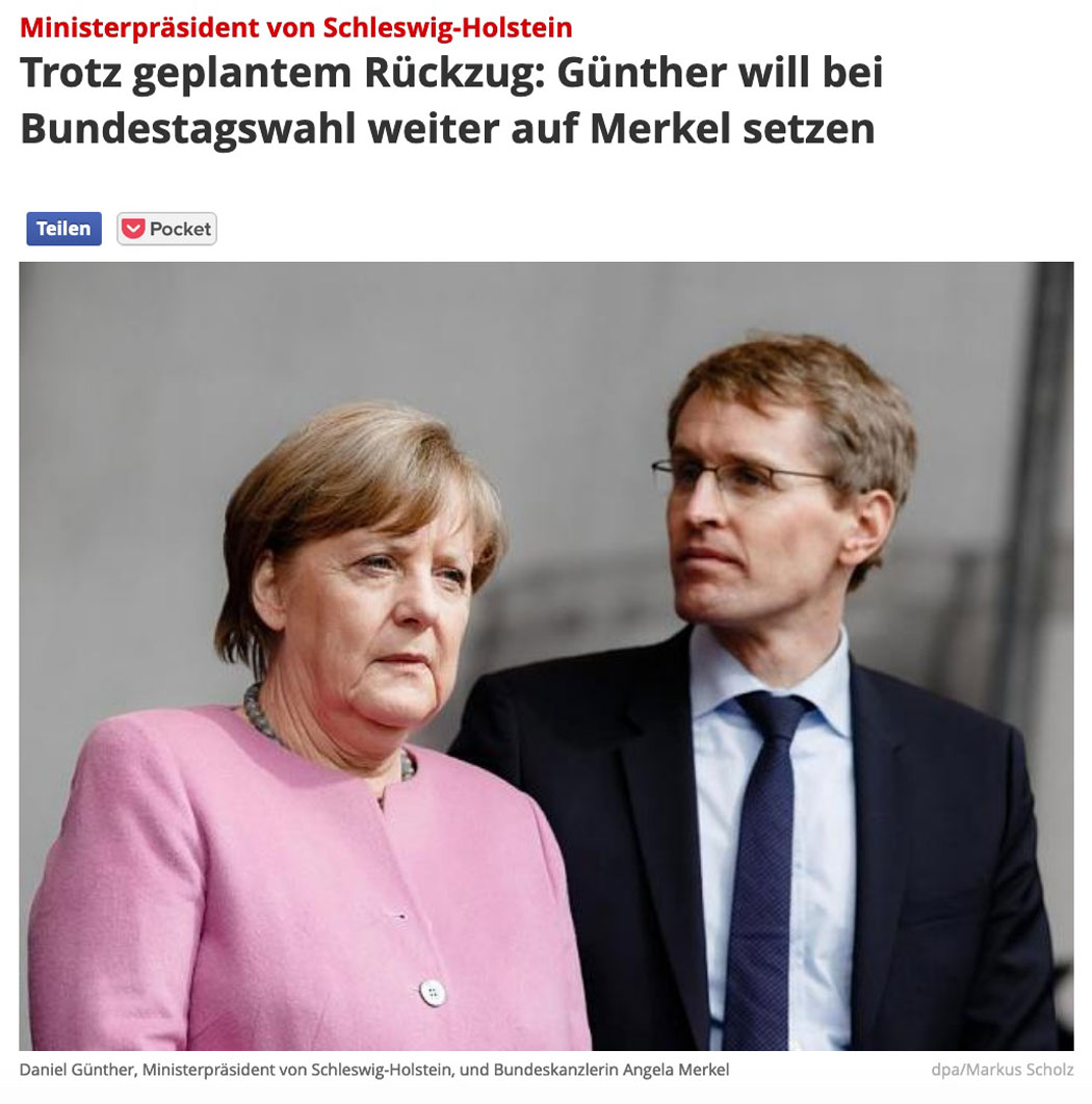 Trotz geplantem Rückzug: Günther will bei Bundestagswahl weiter auf Merkel setzen