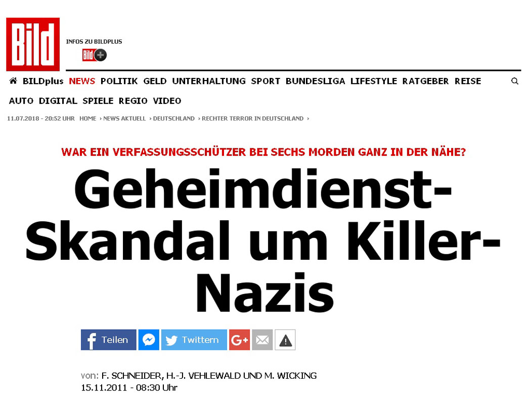 War ein Verfassungsschützer bei sechs Morden ganz in der Nähe? Geheimdienst-Skandal um Killer-Nazis